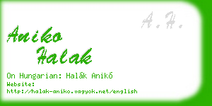 aniko halak business card